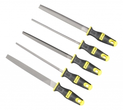 8-Inch T12 Carbon Steel File 5Pcs, Medium Cut, Hardeness HRC65