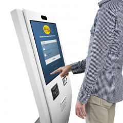Self check in kiosk for hotel bank hospital government