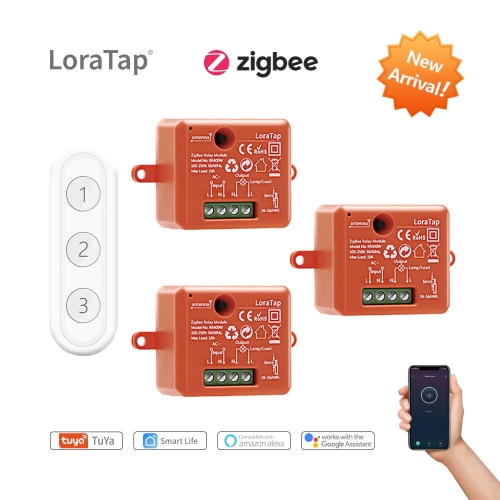 Tuya ZigBee 3.0 Smart Life Socket Module Wireless Light Switch Remote Control Kit Work with Echo Alexa Google Home Voice Control