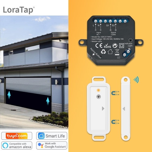 Tuya Smart Life Garage Door Wireless Sensor Opener Controller WiFi Switch Alexa Echo Google Home DIY Smart Home App Alert No Hub