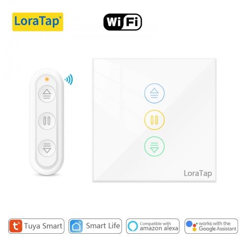 LoraTap Roller Shutter blinds Curtain Switch for Windows Motor Tuya Smart Life App Remote Control Percentage Google Home Alexa