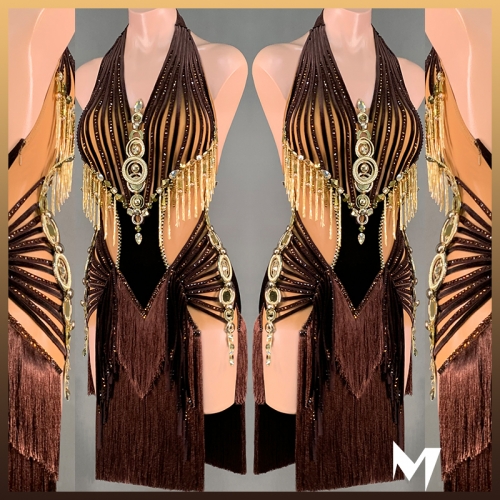 [SOLD] Brown and Gold Dress/Jumpsuit #S020