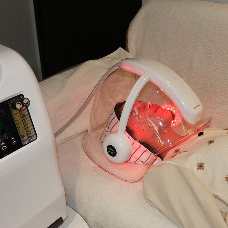 Máquina facial de oxígeno Intraceuticals de salón profesional con domo de oxígeno LED 2023