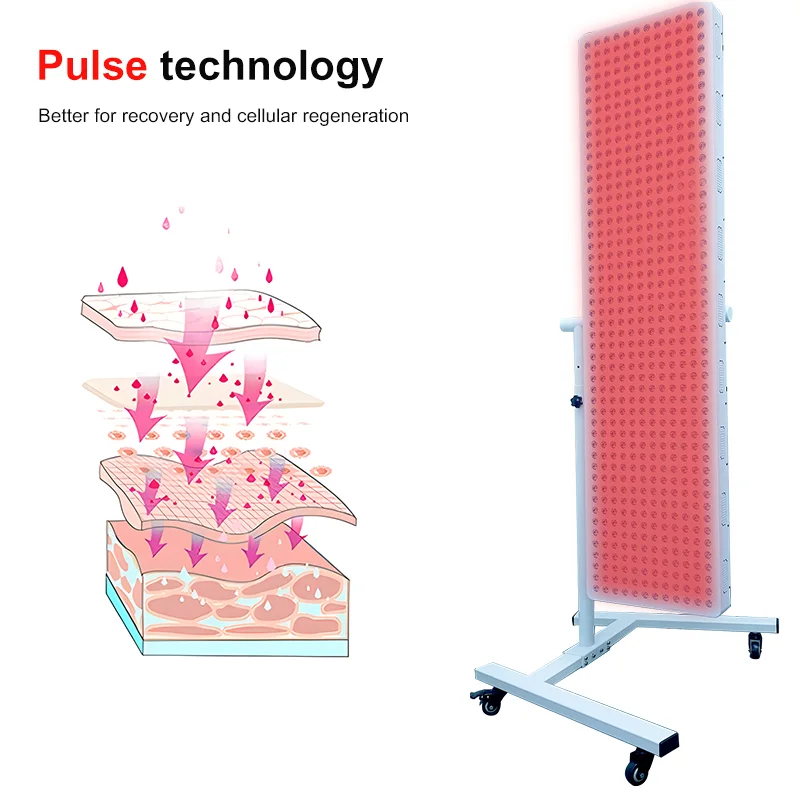 Beauty Whole Body 3000w Red Light Therapy Panel With Stand 360 Degree Rota