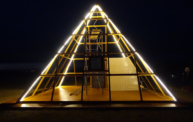 pyramid glass house