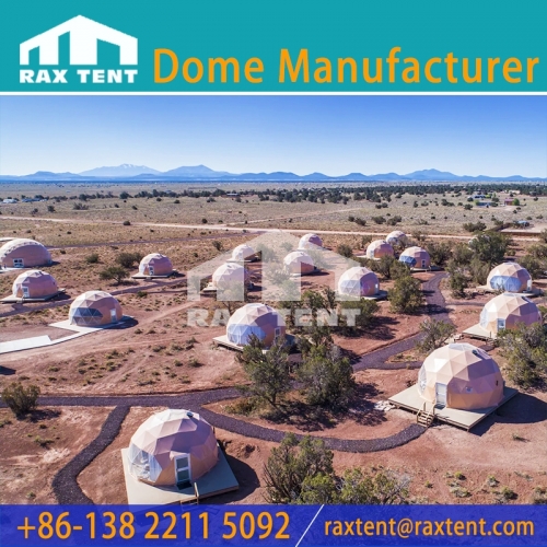 RAXTENT Camping Dome Glamping Geodesic Dome Tent for Family Resort and Theme Hotel in Desert