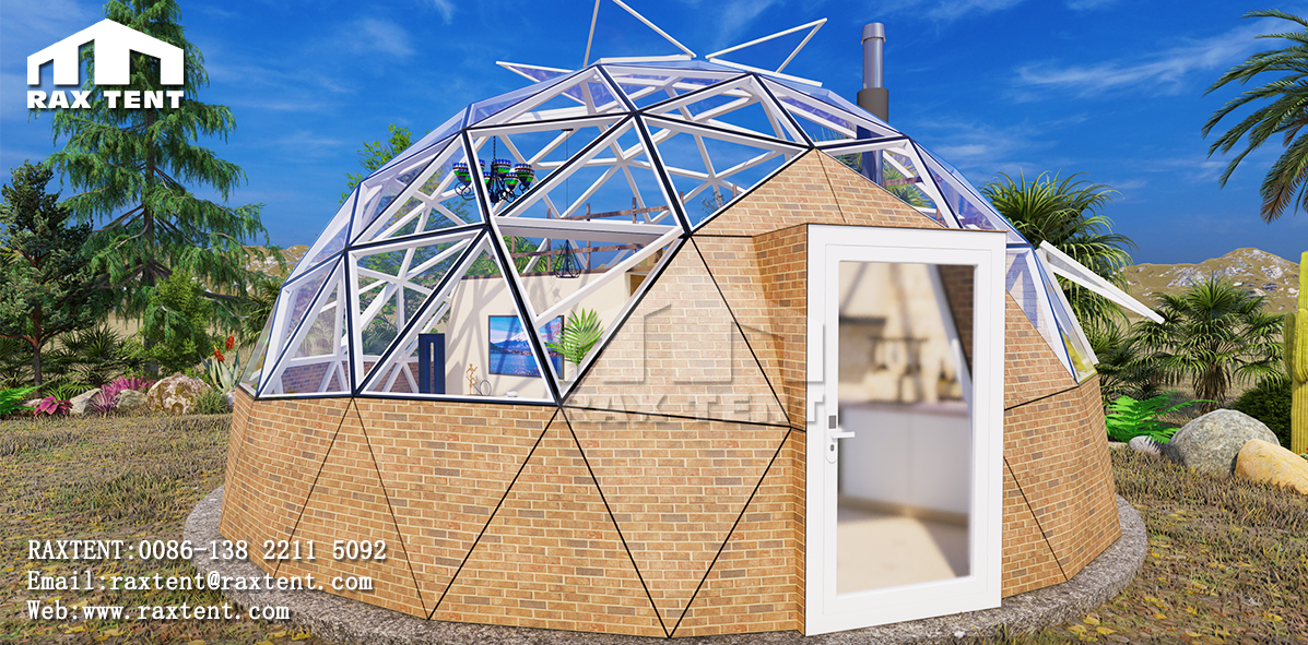 8M glass dome house