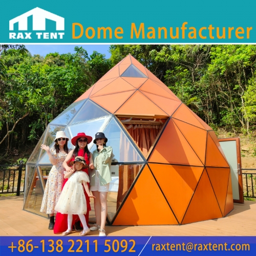 Exclusive Peach Shape Airbnb Glamping Dome Tent Hotel with Bathroom