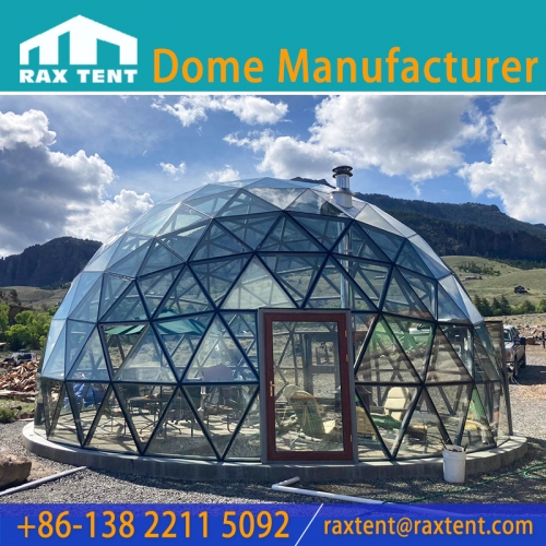 10M Glass Dome House with Good Thermal Insulation and Heater in Winter
