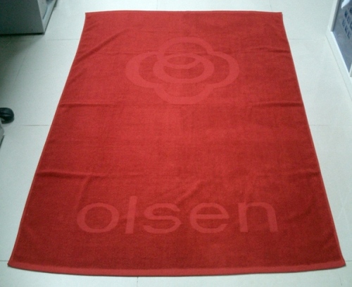 100% Cotton Embossed Jacquard Woven Custom Beach Towel