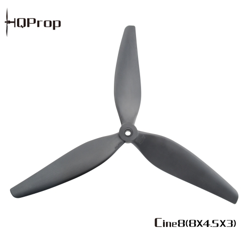 HQProp  Cine8 (8X4.5X3) (1CW+1CCW) Black-Glass Fiber Reinforced Nylon