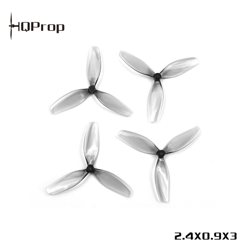 HQProp 2.4X0.9X3 Grey (2CW+2CCW)-Poly Carbonate-1MM Shaft HQProp 2.4X0.9X3 Grey (2CW+2CCW)-Poly Carbonate-1MM Shaft