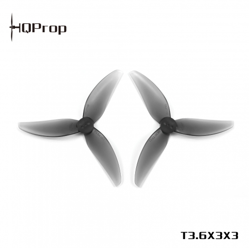 HQProp T3.6X3X3 Grey (2CW+2CCW)-Poly Carbonate-1.5MM HQProp T3.6X3X3 Grey (2CW+2CCW)-Poly Carbonate-1.5MM