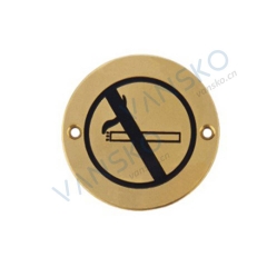 No Smoking Sign Plate Stainless Steel Smoking Warn Plate SP016