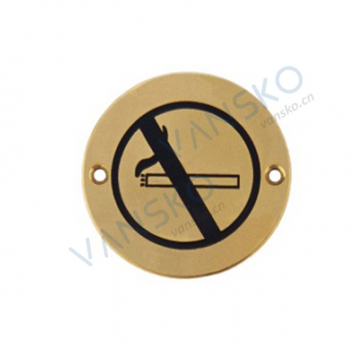 No Smoking Sign Plate Stainless Steel Smoking Warn Plate SP016