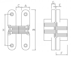 Stainless Steel Concealed Hinge