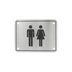 Toilet Sign Plate Stainless Steel Etching Sign Wc Sign SP003