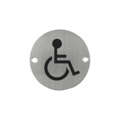 Toilet Sign Plate Stainless Steel Etching Sign Wc Sign SP013