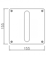 Stainless steel Handle with Plate HP002