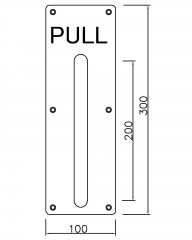 Stainless steel handle with plate HP004