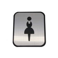 Toilet Sign Plate Stainless Steel Etching Sign Wc Sign SP022