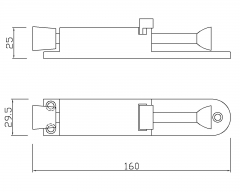 DS-77 Door Stop Stopper Floor Mounted