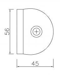 DS-24 Rubber Cylinder Door Stop Stopper Floor Mounted