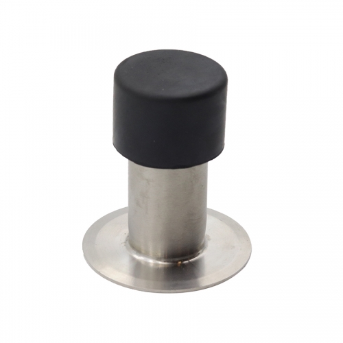 Stainless steel Rubber Cylinder Door Stop Stopper Floor Mounted