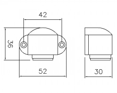 MS-30 Rubber Cylinder Door Stop Stopper Floor Mounted