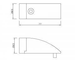 DS-25 Rubber Cylinder Door Stop Stopper Floor Mounted