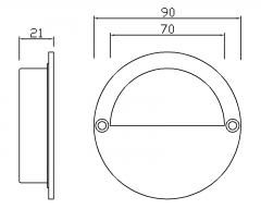 FP-02 Stainless Steel Cavity Handle Hidden Handle Basement Cover