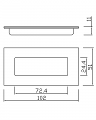 FP-19 Stainless Steel Cavity Handle Hidden Handle Basement Cover