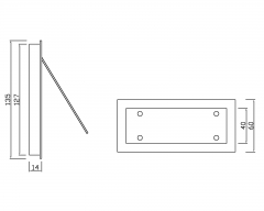 FP-14 Stainless Steel Cavity Handle Hidden Handle Basement Cover