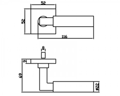 Stainless Steel Door Handle IH-045