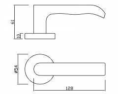 Stainless Steel Door Handle IH-074