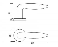 Stainless Steel Door Handle HC-070