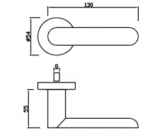 Stainless Steel Door Handle IH-004