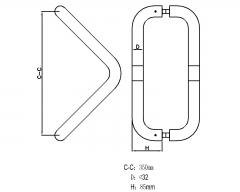 PH-12 玻璃门拉手