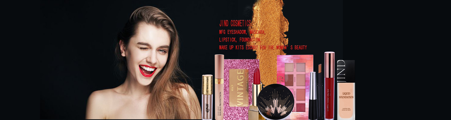 JIND Cosmetics MFG Lidschatten, Mascara, Lippenstift