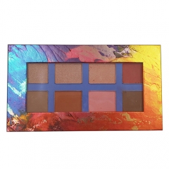 Popular 8 Colors Highlight Blush Contour Bronzer Mixing Face Palette Pressed Powder