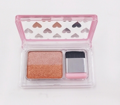Double color wet glitter eyeshadow with brush