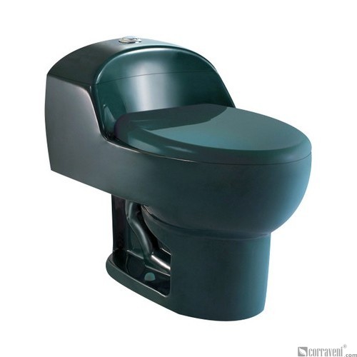 SH111-Dark Green ceramic siphonic one-piece toilet