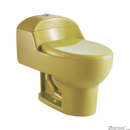 SH111-Apple Green ceramic siphonic one-piece toilet