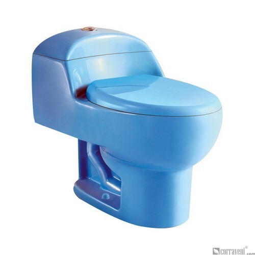 SH111-Sky Blue ceramic siphonic one-piece toilet