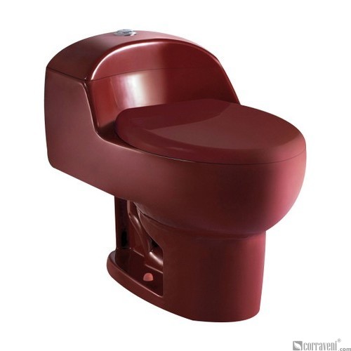 SH111-Agate Red ceramic siphonic one-piece toilet