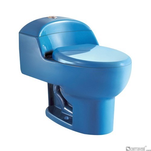 SH111-Blue ceramic siphonic one-piece toilet