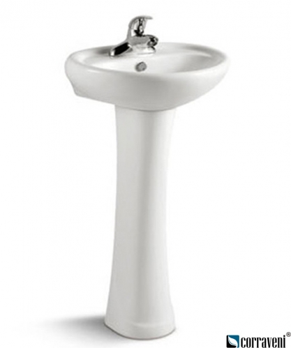 EE141 ceramic pedestal basin