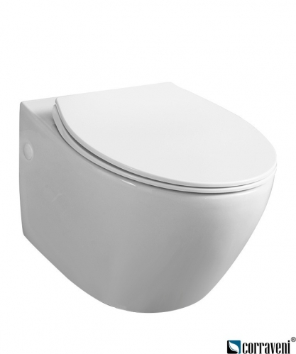 AT125 ceramic wall-hung toilet Round Shaped Rimless