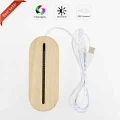 Long Wood LED Base RGB Lights USB Powered TDL-WL