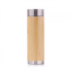 Blank Banboo Wood Thermos Stainless Steel Cup W009